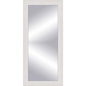 Espejo enmarcado rectangular espiral blanco 152 x 57 cm
