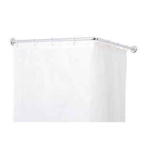 Barra cortina de baño angular cromo 80x90 cm
