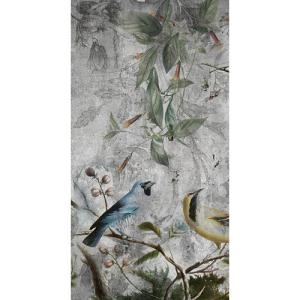 Mural pájaros tropicales de 132 x 260 cm