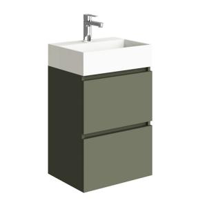 Mueble de baño con lavabo espacio m verde 45x35 cm