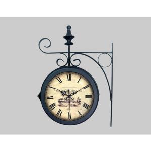 Reloj de pared redondo metal negro de 27 cm