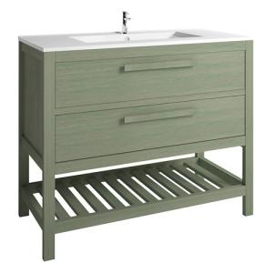 Mueble de baño con lavabo amazonia verde 100x45 cm