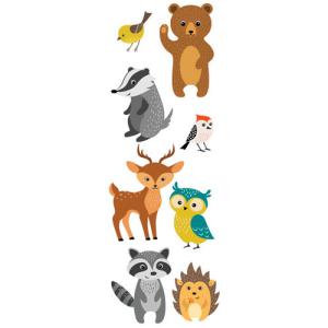Stickers infantil animales bosque 24x68 cm