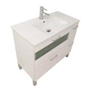 Mueble de baño con lavabo fox blanco 90x45 cm