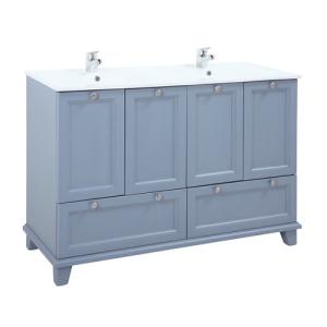 Mueble de baño con lavabo unike azul 120x45 cm
