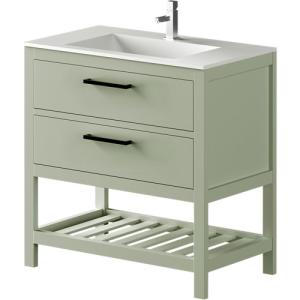 Mueble de baño con lavabo amazonia pistacho 80x45 cm