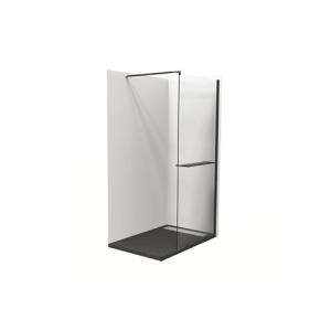 Panel de ducha indus transparente perfil negro 140x200cm