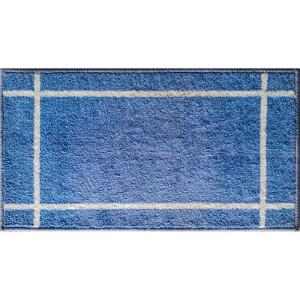 Alfombra de baño cuadrada milos 40x75 cm azul