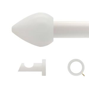 Kit barra madera ø 20mm seta blanco 250cm c/anillas pared