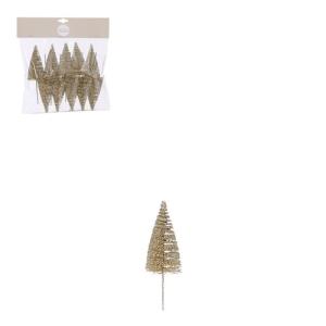 Bolsa 10 piezas decoración de árbol de navidad oro 16x5 cm