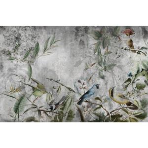 Mural pájaros tropicales de 385 x 250 cm