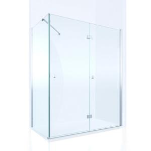 Mampara plegable open transparente perfil cromado 75x195 cm