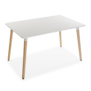 Mesa de comedor meera rectangular en madera blanca de 73x12…