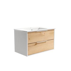 Mueble de baño con lavabo duox blanco 80x45 cm