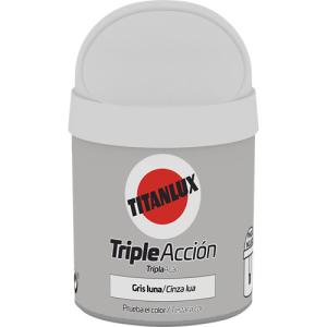 Tester de pintura triple acción titanlux mate 75ml gris lun…