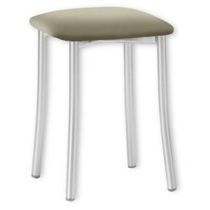 Taburete kopa armazon aluminio asiento silver vison