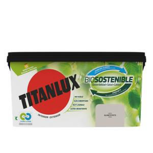 Pintura interior biosostenible titanlux mate 4 l blanco roto