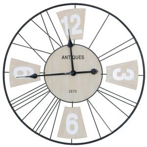 Reloj de pared redondo chester beige de 59 cm