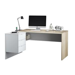 Mesa escritorio office roble canadian y blanco artik 145x61…