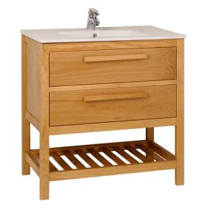 Mueble de baño con lavabo amazonia roble 80x45 cm