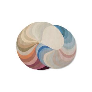 Alfombra lana luz multicolor ovalada 180x220cm