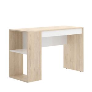 Mesa escritorio thane blanco y roble 115x50x74 cm