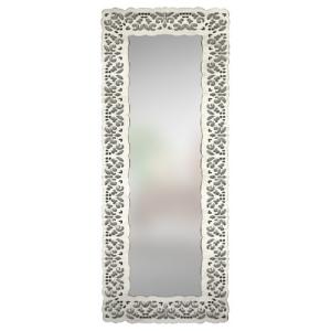 Espejo grande enmarcado rectangular marruecos blanco decapa…