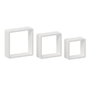 Pack de 3 cubos spaceo color blanco de 28x28x10cm