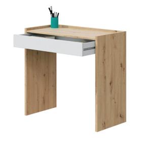 Mesa escritorio child roble nodi y blanco artik 77x82x40 cm