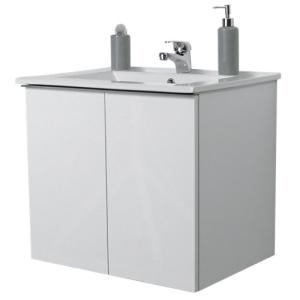 Mueble de baño con lavabo essential blanco 60x45 cm