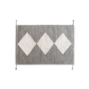 Alfombra lana gotemburgo gris y blanco rectangular 160x230cm
