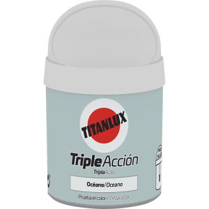Tester de pintura triple acción titanlux mate 75ml océano