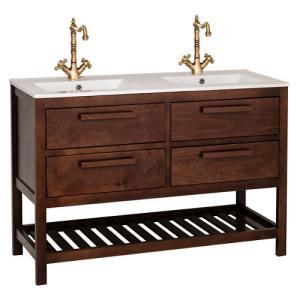 Mueble de baño con lavabo amazonia nogal 120x45 cm