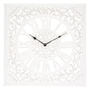 Reloj de pared cuadrado fanny blanco atmosphera de 58 cm