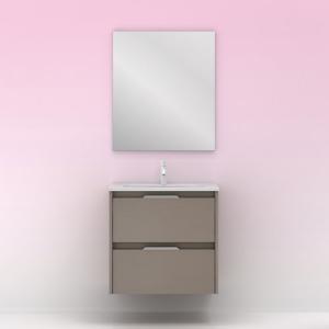 Mueble de baño con lavabo suki topo mate 60x45 cm