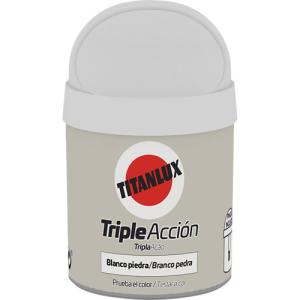 Tester de pintura triple acción titanlux mate 75ml blanco p…