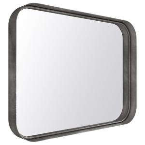 Espejo de baño kende gris / plata 80 x 60 cm