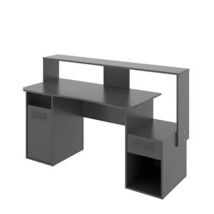 Mesa escritorio gaming skat gris 153,5x62-68,5x84-97 cm