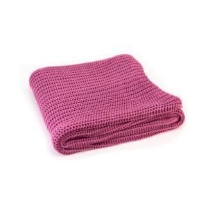 Manta tricot kol violeta acrílico de 170x130 cm
