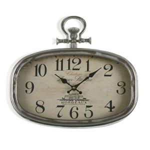 Reloj de pared redondo gris de 32.5 cm