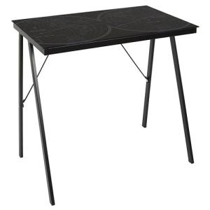 Mesa escritorio mapamundi negro 80x50x74 cm