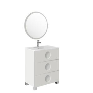 Mueble de baño con lavabo sphere blanco 70x45 cm