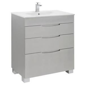 Mueble de baño asimétrico plata 70 x 45 cm