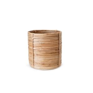 Cesta decorativa de bambú cilindro marrón 6.2 l de 20x20x20…