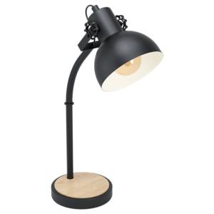 Lámpara de mesa lubenham negro/madera