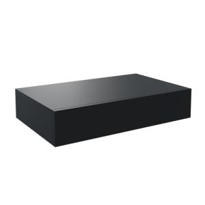 Estante spaceo rectangular en color negro de 40x8x25 cm