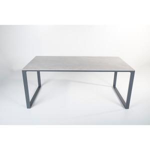 Mesa de aluminio cyka antracita plata de 90x74x180 cm