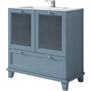 Mueble de baño unike azul 80 x 48 cm