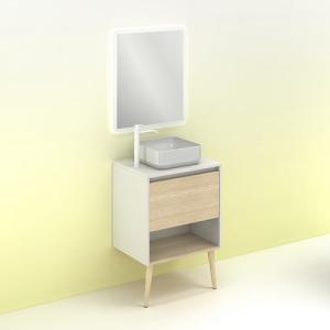 Mueble de baño con lavabo nara blanco 60x45 cm