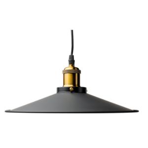 Lámpara de techo circular platillo e27 negro 31 cm de diáme…